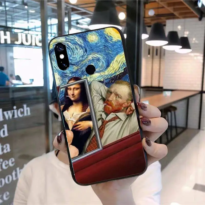 

Van Gogh Mona Lisa art Phone Case For Xiaomi Redmi 7 8 9t 9se k20 mi8 max3 lite 9 note 9s 10 pro