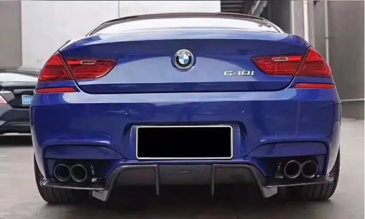 F06 углеродного волокна автомобиль передний диффузор губа на задний бампер крышка