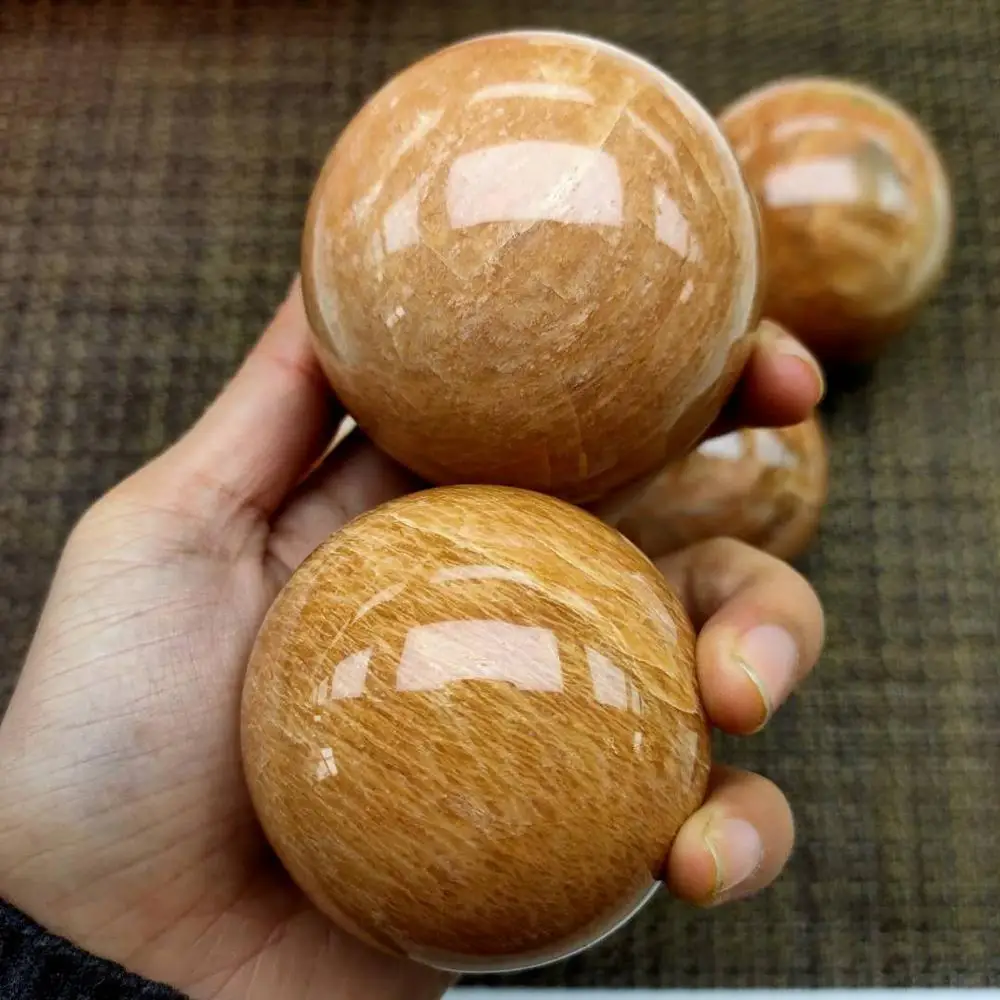 Персиковый лунный камень хрустальный шар природные и минералы Луна натуральные
