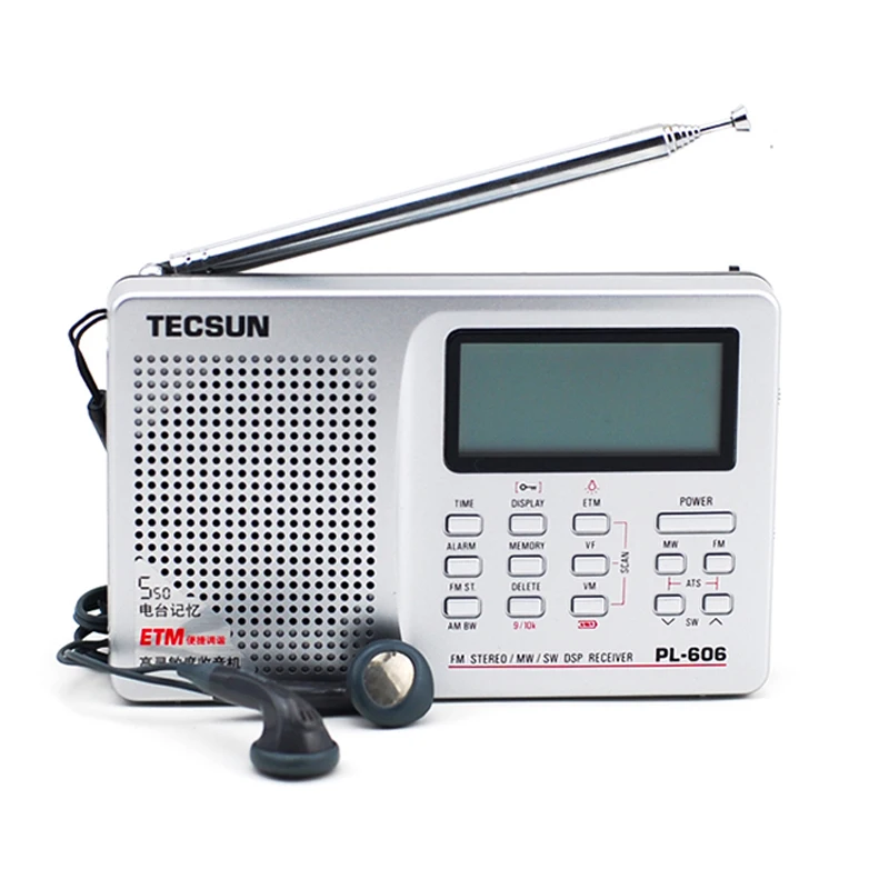 Tecsun PL 606 Digital PLL FM Stereo /LW/SW/MW приемник DSP легкий перезаряжаемый для пожилых