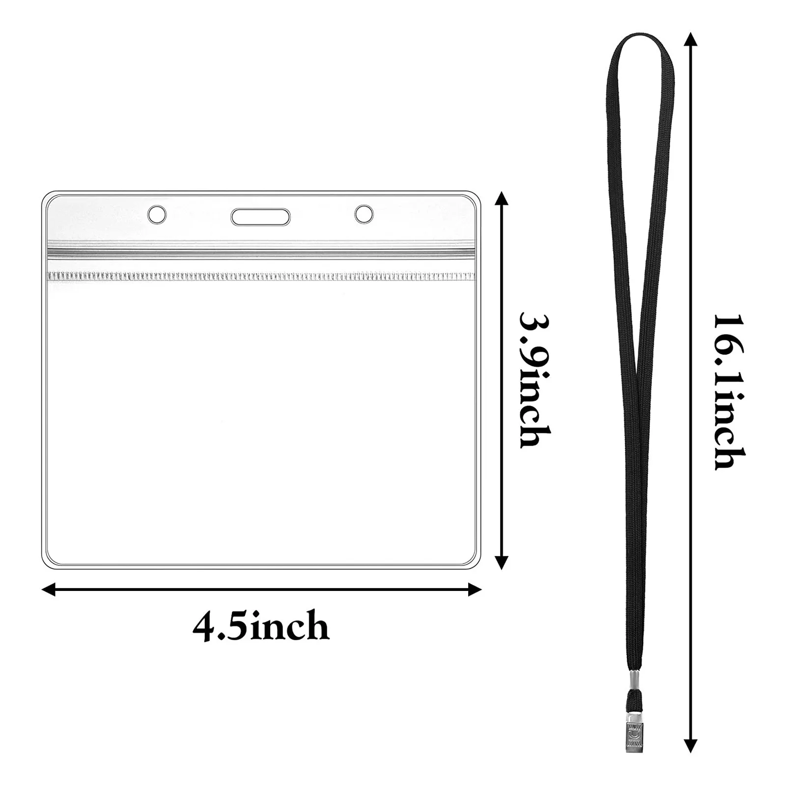 

5/10/20Pcs Card Holder Health Card Vacc-ine Card Protective Case Waterproof PVC Soft Card Case Work Bank Credit Card W/ Lanyard