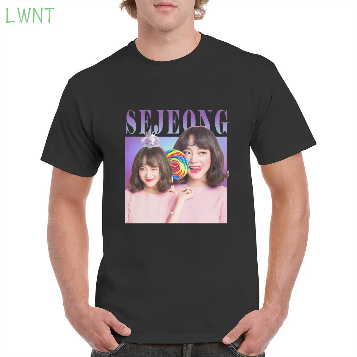 

100% cotton Sejeong aesthetic printing t shirt Vintage harajuku casual tshirt gothic punk tops oversized women/men's T-Shirts