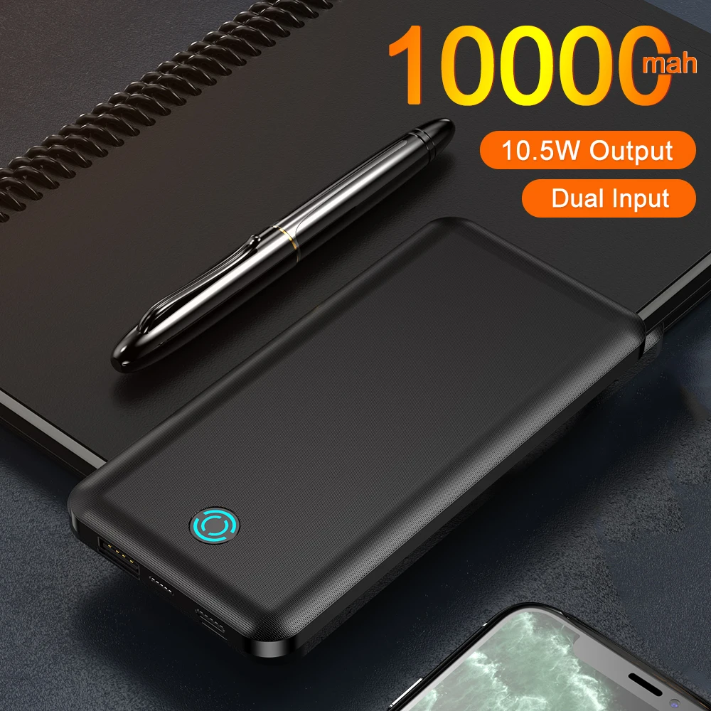 YKZ 10000 мАч Power Bank для iPhone 12 pro max Внешняя аккумуляторная батарея Портативное