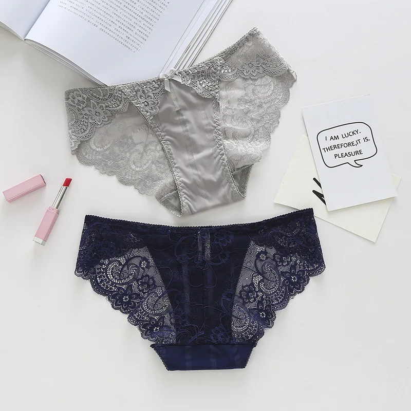 Fashion High Quality Women Panties Transparent Underwear Lady Lace Soft Briefs Bow Sexy Lingerie Dropship |