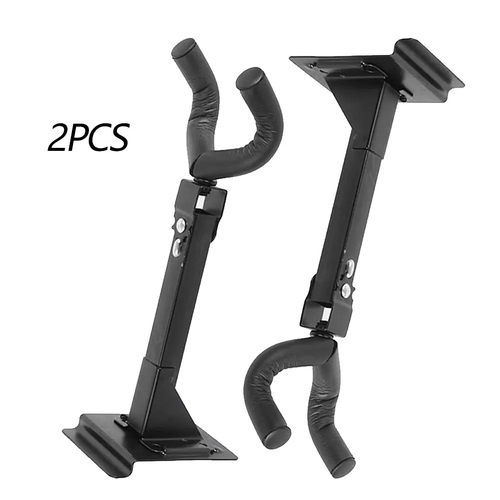 

2PCS Guitar Wall Mount Hangers Electric Bass Metal Non-Slip Stand Rack Display Holder For Acoustic Guitar Violin Bass Guitar