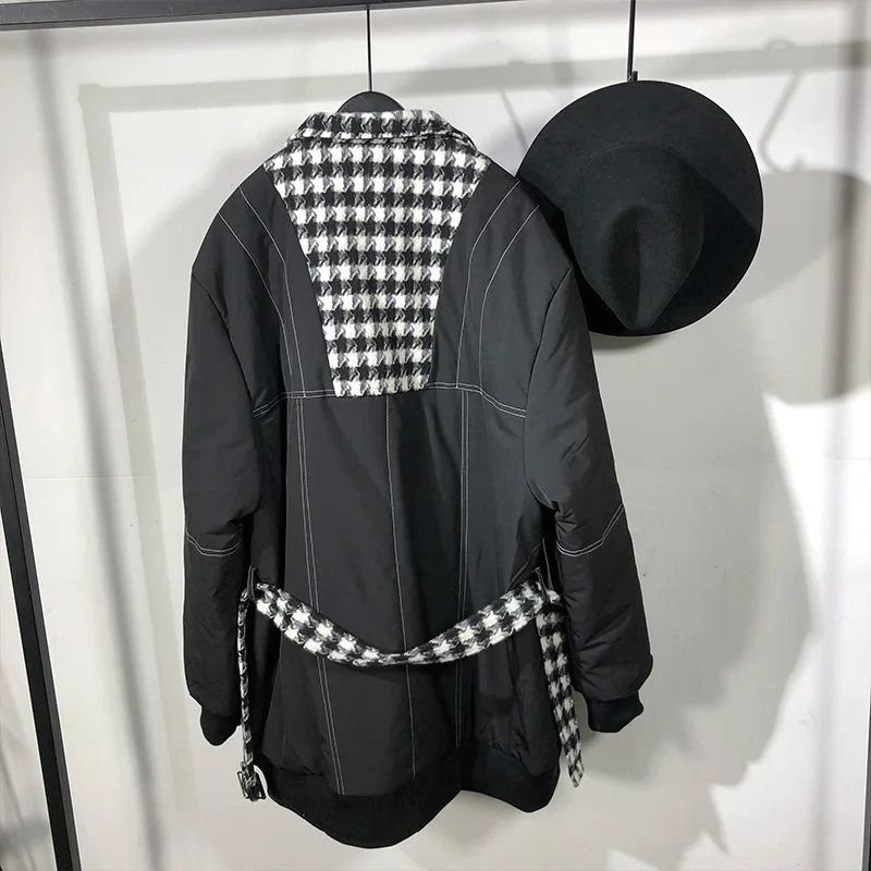 Мужское пальто из хлопка Owen Seak зимняя Длинная ветровка черная