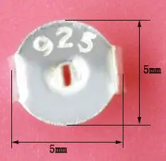 Two 5mm 10 шт., серьги из стерлингового серебра 925 пробы с бабочкой, серьги из стерлингового серебра с серебряными аксессуарами для ювелирных изделий, Шарм для изготовления ювелирных изделий - Цвет: Two 5mm