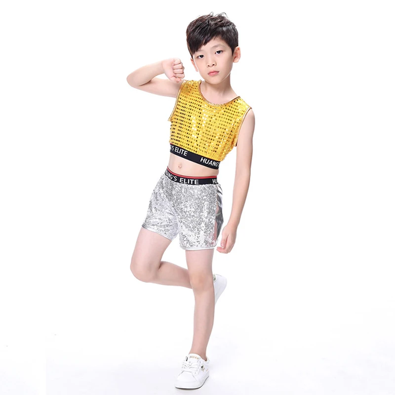 Детская танцевальная одежда с блестками для выступлений современный