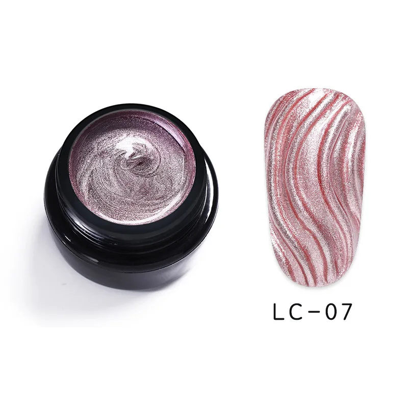 LC-07 LILYCUTE косметика парфюмерия диспенсер 5 мл металлик Цвет лак для ногтей Гель-лак живопись цветы Рисунок Лаки цвета: золотистый, серебристый Зеркальный Блеск УФ-гель маникюрный лак - Цвет: LC-07