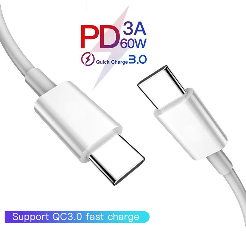 USB 3. 0 Type C на кабель для Samsung S10 S9 Note 8 9 60 Вт PD Быстрая зарядка 3 1 5A MacBook Pro|Кабели