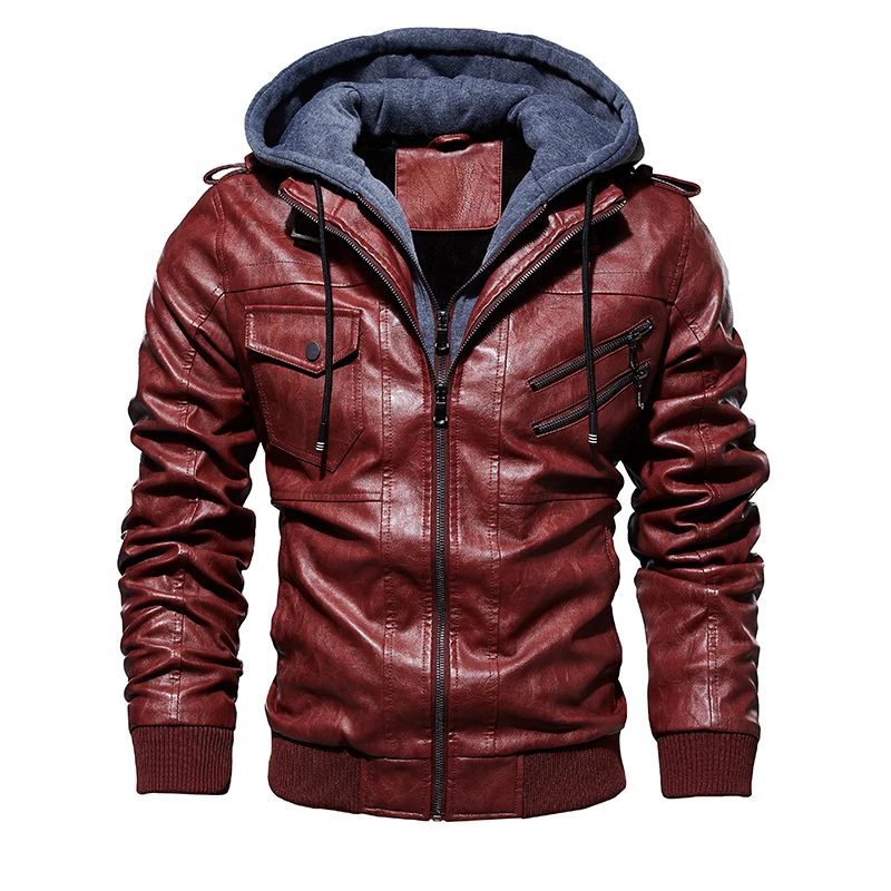 

Faux Leather Jacket For Mens Vintage Oblique Zipper Motorcycle Pu Bomber Leather Jackets Male Outwear Jaqueta Masculino Couro