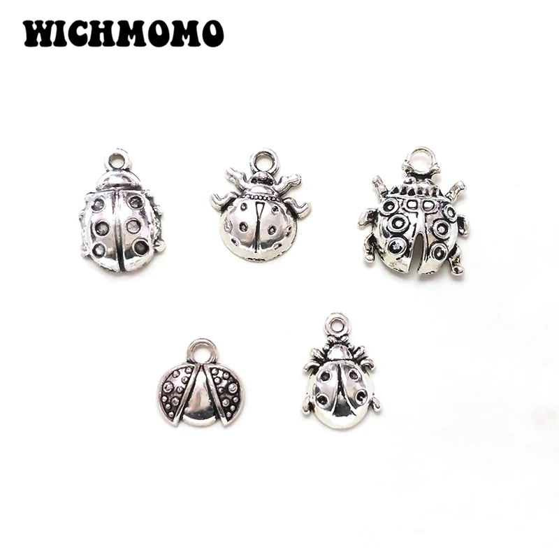 Новая мода 10 шт. Ретро стиль серебро цинковый сплав 5 видов стилей маленькие