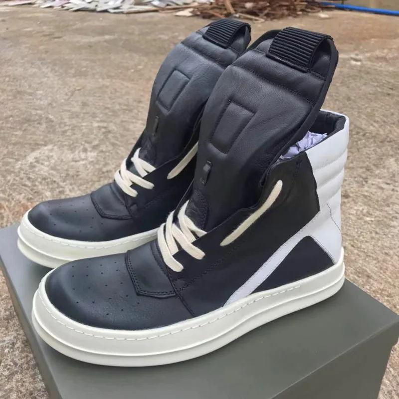 Murah High Street RO Sepatu Kulit Atas Tinggi Sneakers Pria Sepatu Pria Sepatu Bot Kasual Pria Sepatu Siswa Sneakers Pria