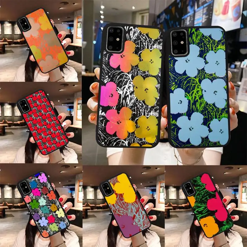 

Andy Warhol Soup Flowers Phone Case For Samsung S8 S9 S10 S20 plus 5G lite note 20 ultra PC nax fundas cover