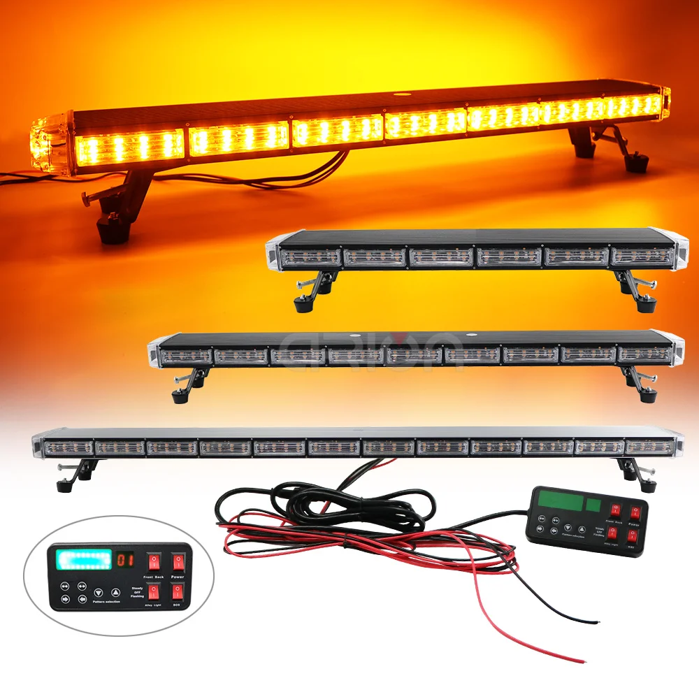 

74cm to 160cm Car Led Strobe Flash Warning Light Bar Roof Beacon Flashing Emergency Trucks Beacons Trailer Vehicle 47" 50" 59"