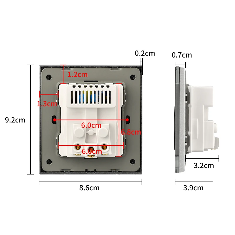 Herepow Розетка электрическая с двумя usb портами EC стандарт белая/черная/золотая