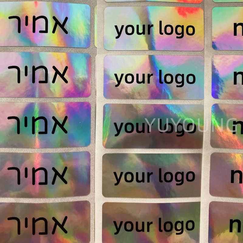 100 шт. серебряные лазерные наклейки 50x30 мм индивидуальный тег дюйма | Канцтовары