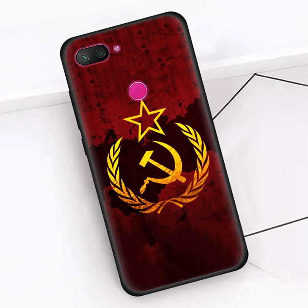 Мягкий силиконовый чехол для телефона Redmi Note 5 6 7 8 Pro 5A 8T Prime 4X K30 Poco X2 черный с флагом