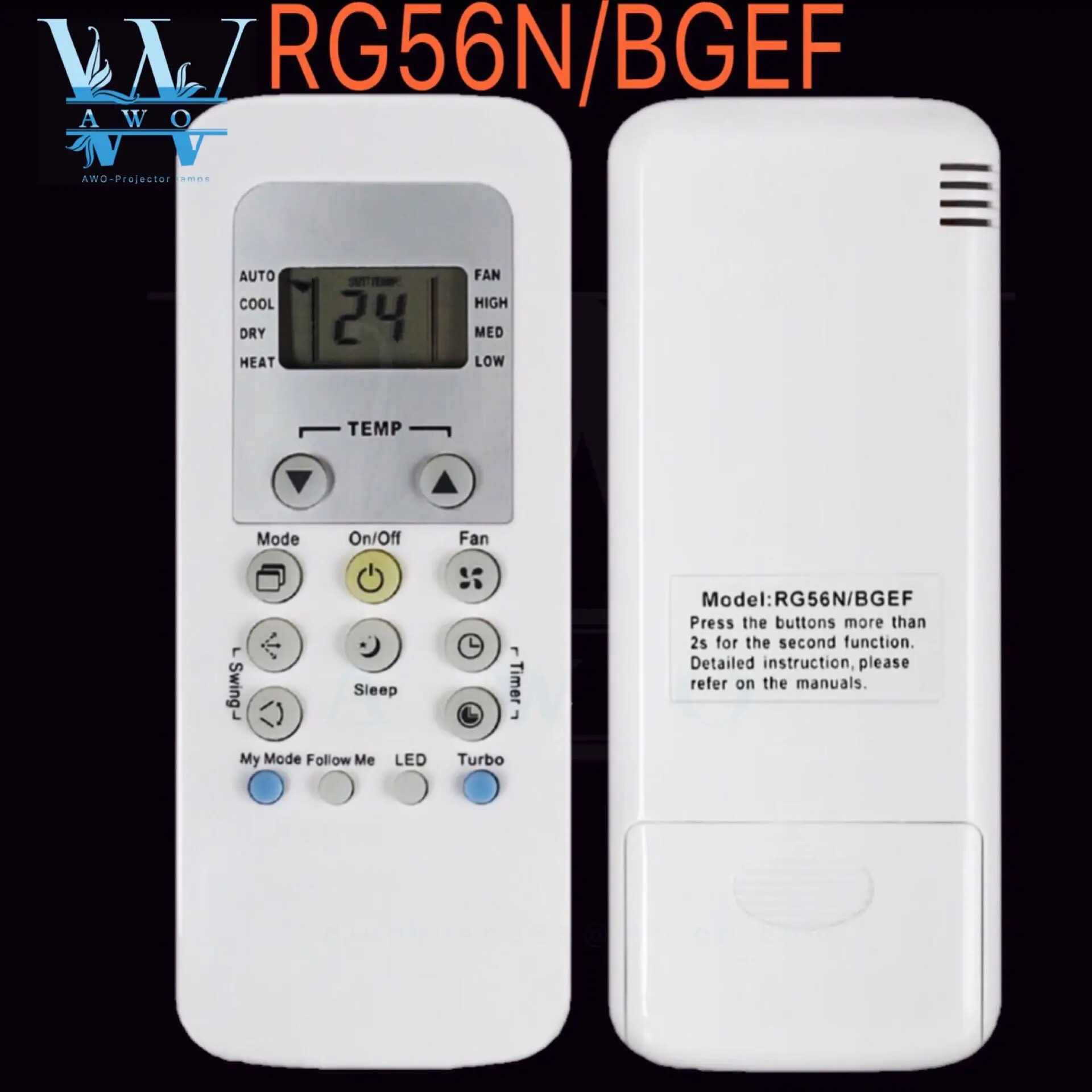 Новый пульт дистанционного управления для кондиционеров RG56N/BGEF RG56V/BGEF RG56N/R1 RG56/BGEF-CA RG56/BGEFU1-CA RG56/BGEF-CAEG