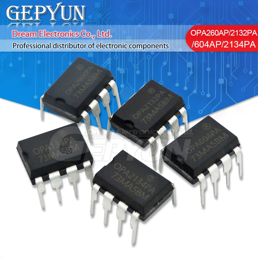 OPA2132PA OPA2134PA OPA2132 OPA2134 DIP-8 OPA134PA OPA134 OPA2604AP OPA2604 DIP-8, 5 шт.