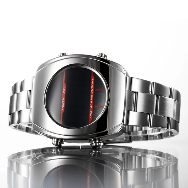 Мужские спортивные часы с цифровым дисплеем водонепроницаемые светодиодные