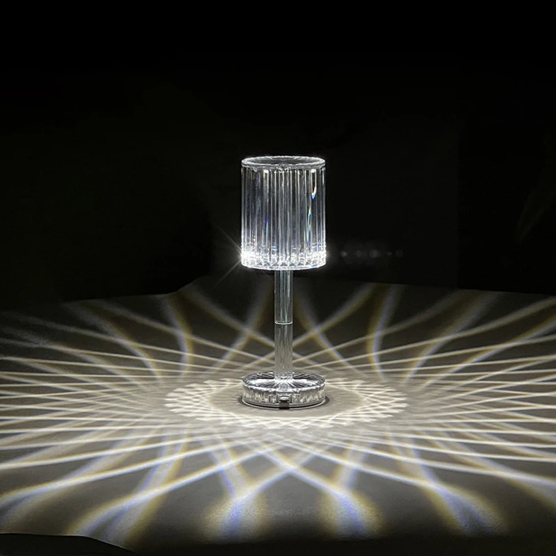 

Stepless dimming Crystal Table Lamp Bedroom Night Light Restaurant Romantic Touch Portable Home Atmosphere Gift Lamp