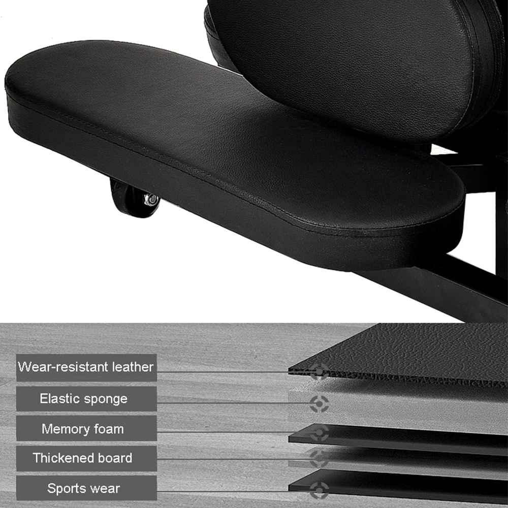 

3 Bar Leg Stretcher Split Stretching Machine Leather Flexibility Training Equipment Home Yoga Dance Exercise with Steering Wheel