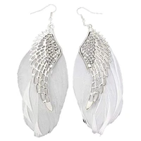 superb angel metal wing earrings bohemian handmade exquisite ornaments vintage feather long drop earrings jewelry bijoux trinket
