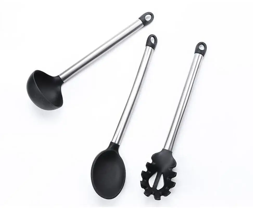 8 шт./комплект силиконовые кухонные принадлежности нержавеющая сталь | Дом и сад