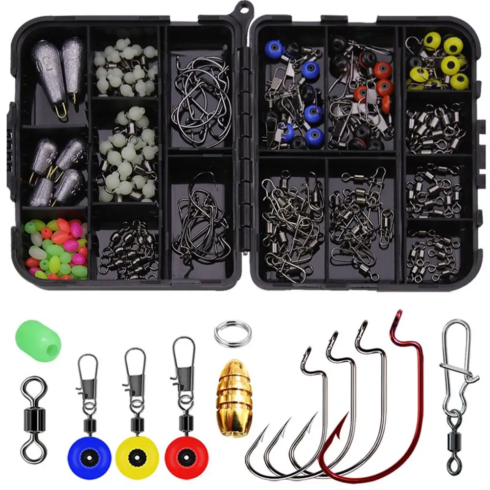 

1 коробка пластиковых насадок Weihe 172 шт., Набор насадок для приманки, крючки, Набор комбинированных насадок для техасской рыбалки