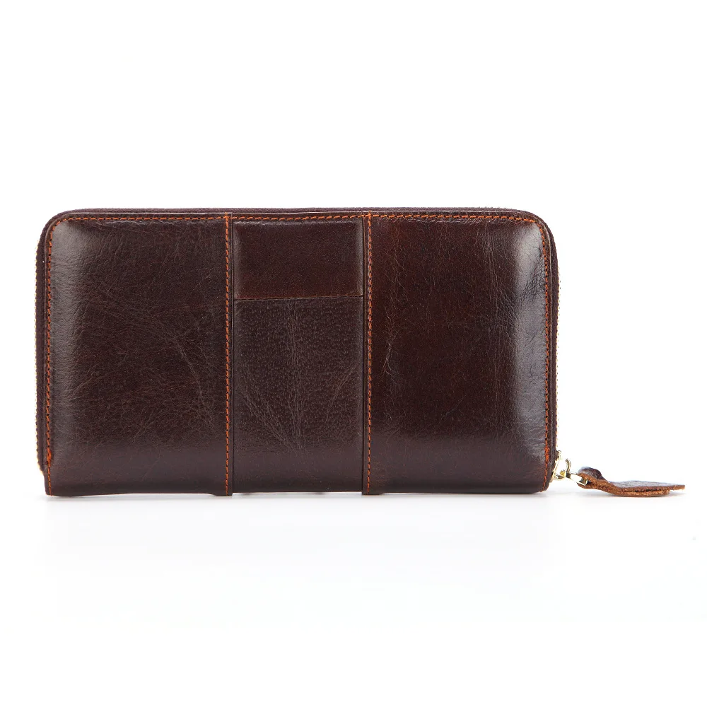 Кошелек-клатч DISNOCI мужской из натуральной кожи модный бумажник воловьей с