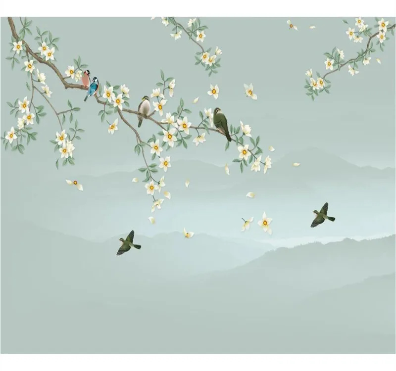 Настенные обои на заказ украшение для дома Новый китайский стиль элегантная