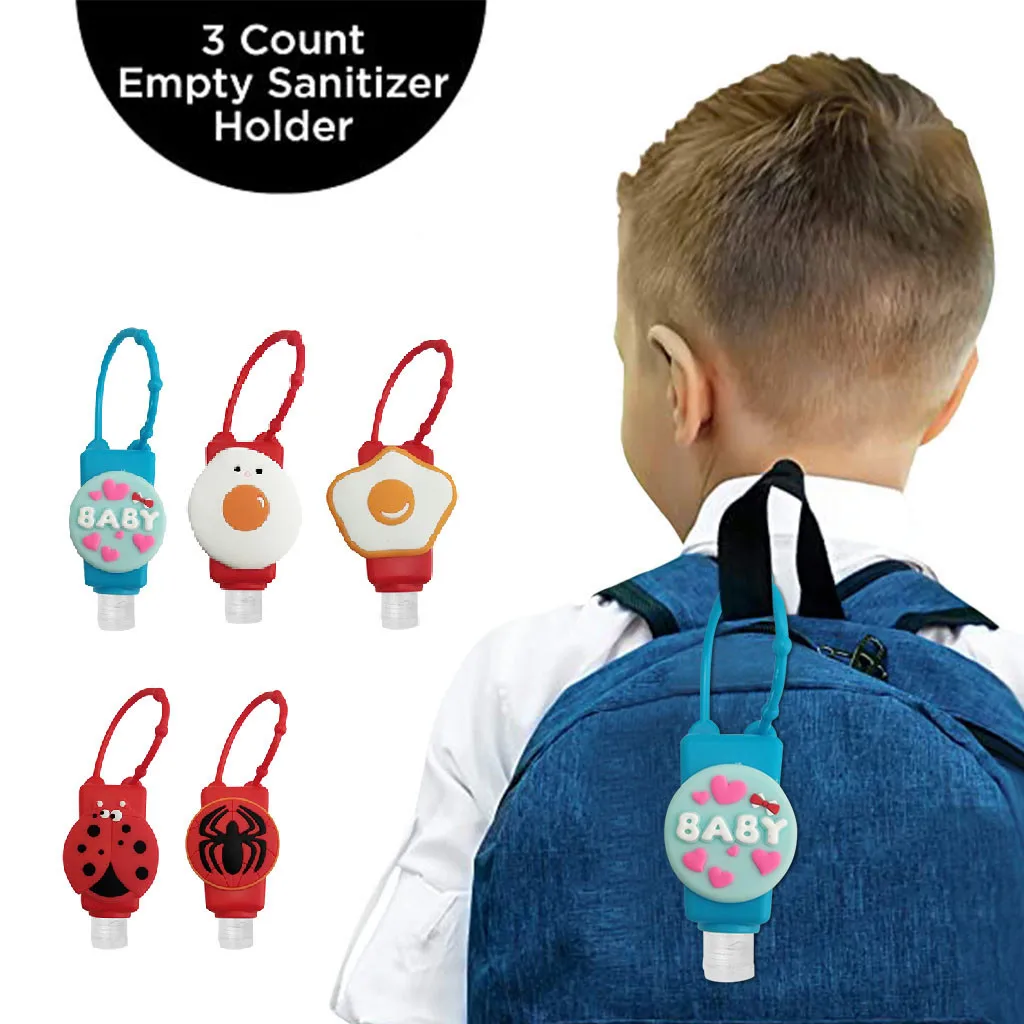 3 шт. дорожная многоразовая бутылка с брелком откидная крышка пустой прозрачный