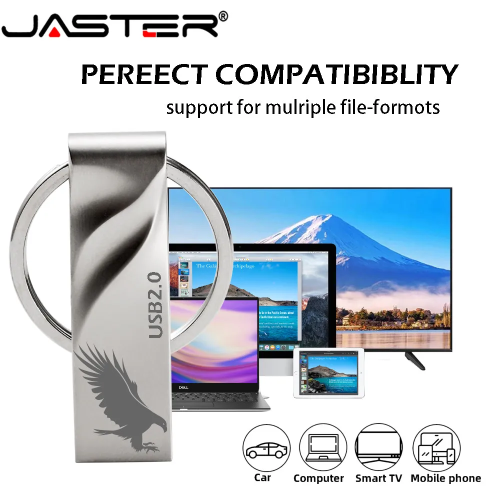 USB-флеш-накопитель JASTER с логотипом на заказ модель usb 2 0 металлическая волна 4 ГБ 8 16