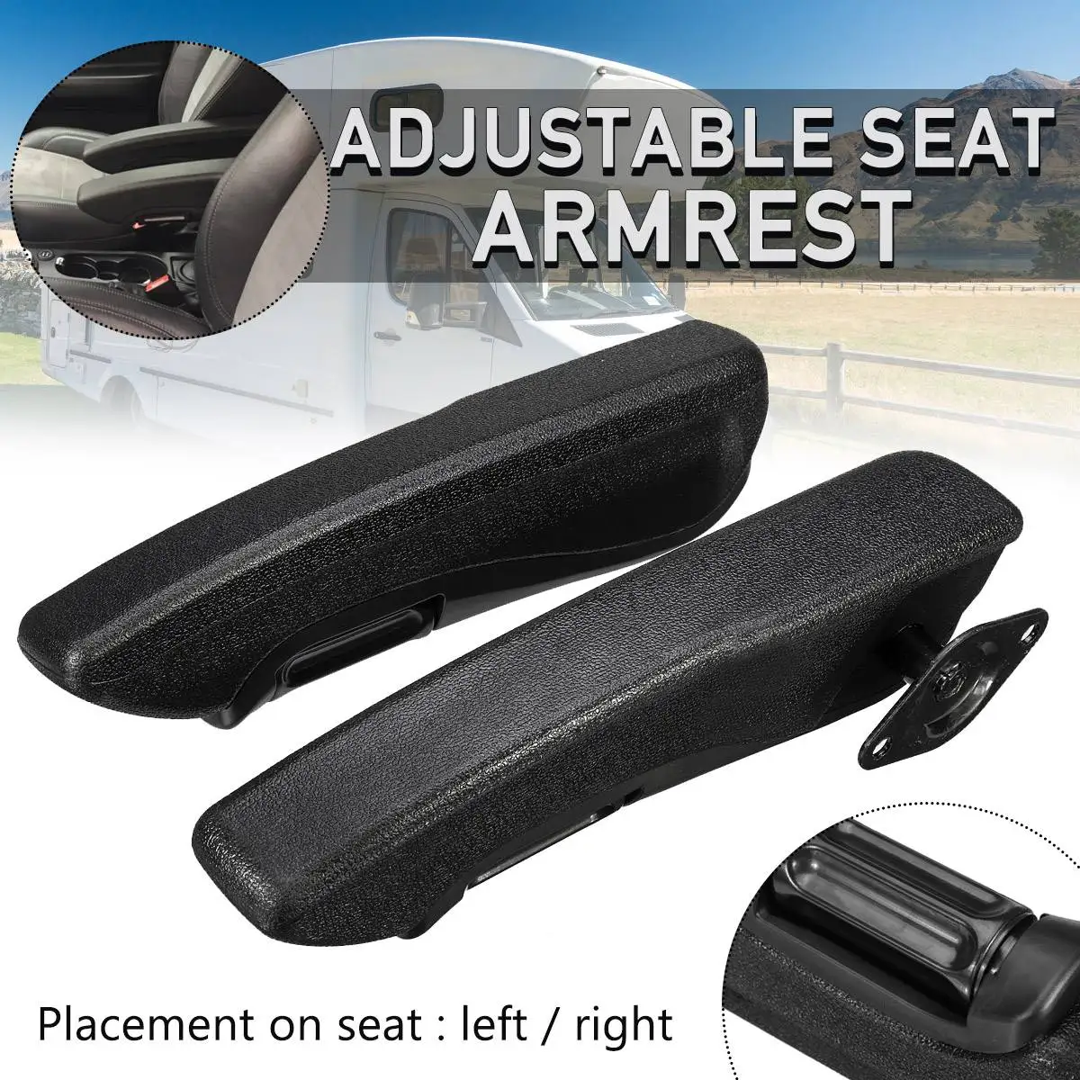 

Universal Left Right Side Adjustable Seat Armrest Hand Holder Car Accessories for Car Auto Truck Camper RV Van Motorhome Boat