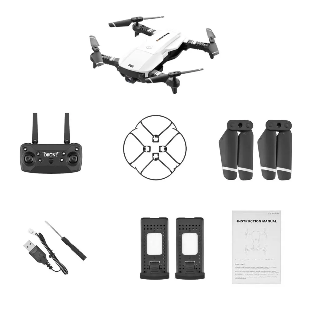 4K White 2B F62 2,4G wifi 0.3MP/4K 16MP HD широкоугольная камера Радиоуправляемый Дрон оптическое управление потоком жестов смарт-контроль Радиоуправляемый вертолет Дрон модель - Цвет: 4K White 2B