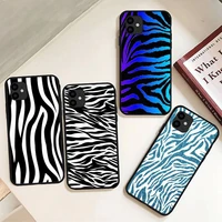 zebra stripes black white pattern phone case for iphone 12 11pro max 11 xr xs max x 8 7 6 6s plus 5 5s se 2020 soft cover fundas
