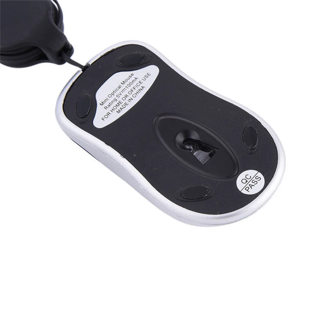 

Professional USB Retractable Cable Computer Mouse Mini Portable Optical Wired Mouse Gaming Mouse Ergonomic Mice For PC Laptop