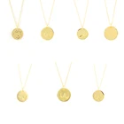 Aide 2021 тенденция 925 стерлингового серебра ожерелья для женщин многослойное украшение на шею в подарок матери ювелирные изделия Золотое ожерелье с круглой подвеской, ошейники для собак