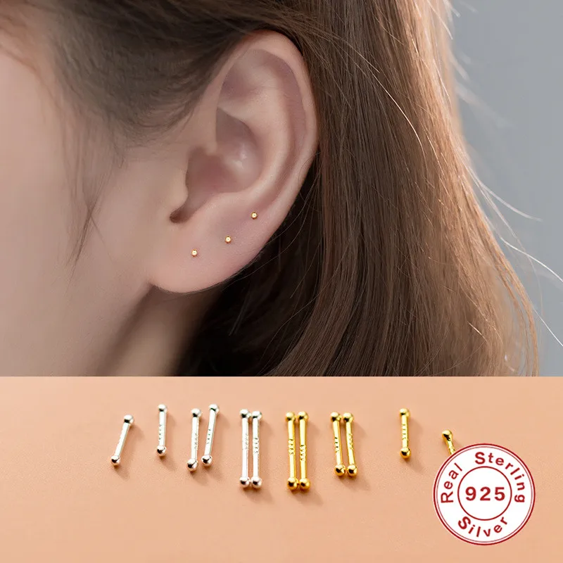 

Aide стерлингового серебра серьги-гвоздики для женщин два мяча тонкой в 925 серебряные ювелирные изделия женские слуховая косточка ногтей Сер...