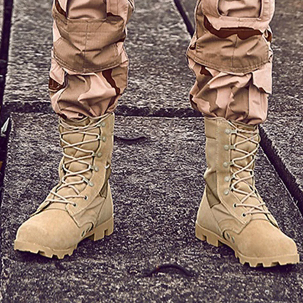 Мужские ботинки в армейском стиле длинные уличные рабочие зимние мужская обувь