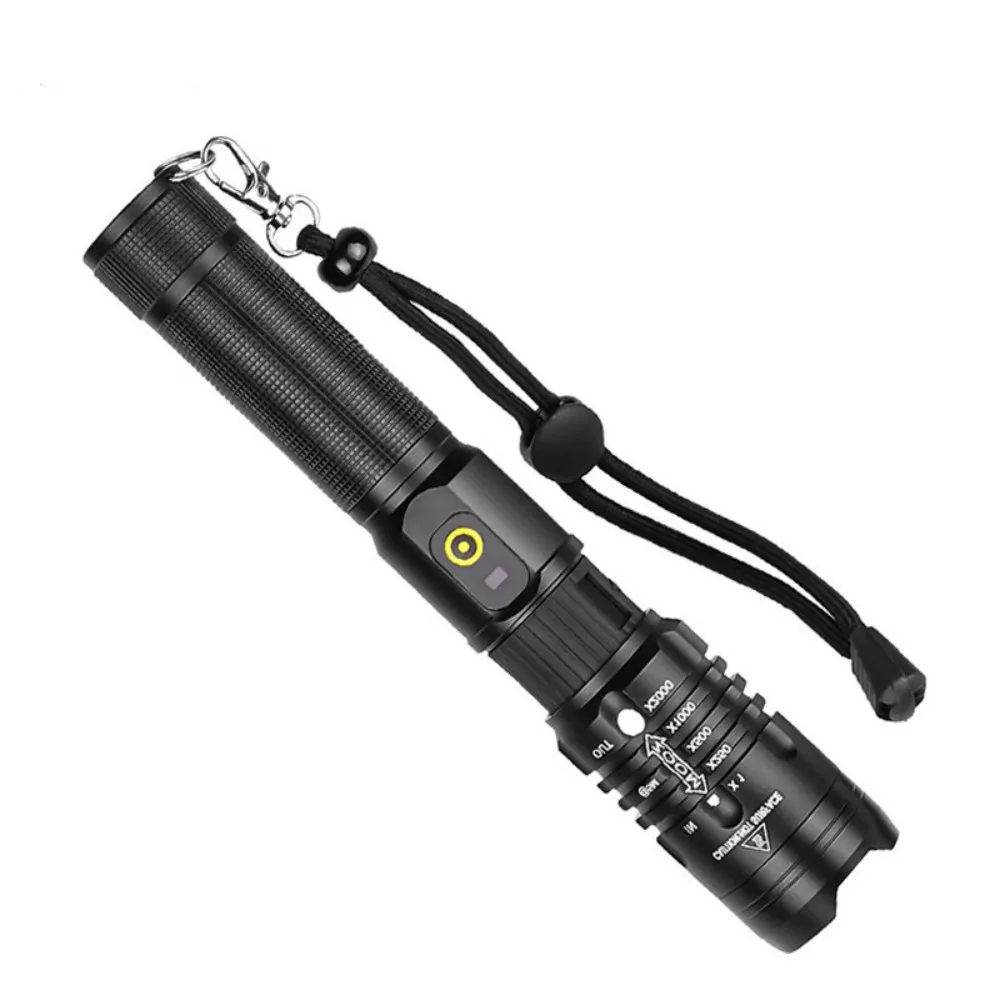 저렴한 2021 Xhp90, 2 강력한 LED 손전등 XLamp USB 충전식 XHP70.2 전술 빛 26650 줌 캠프 토치 5 모드 사냥 스코프, 조명, 라이트닝, 밝은, 잘 보이는, 식별