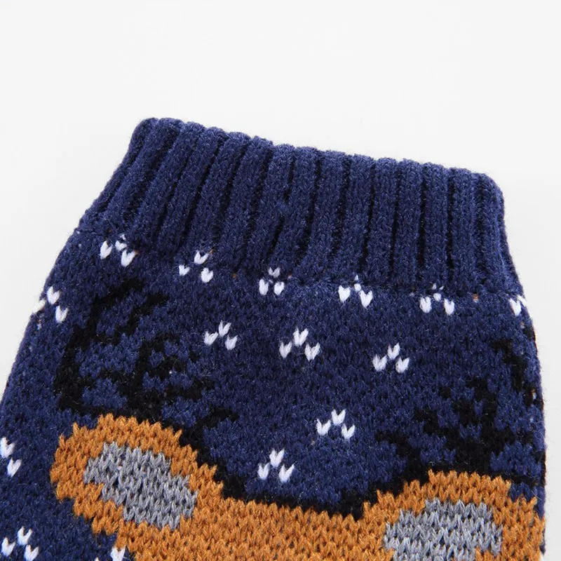 Рождественские аксессуары для домашних животных милый свитер с оленем вязаная