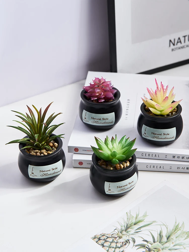 Керамический горшок для цветов искусственный суккуленты бонсай Искусственный