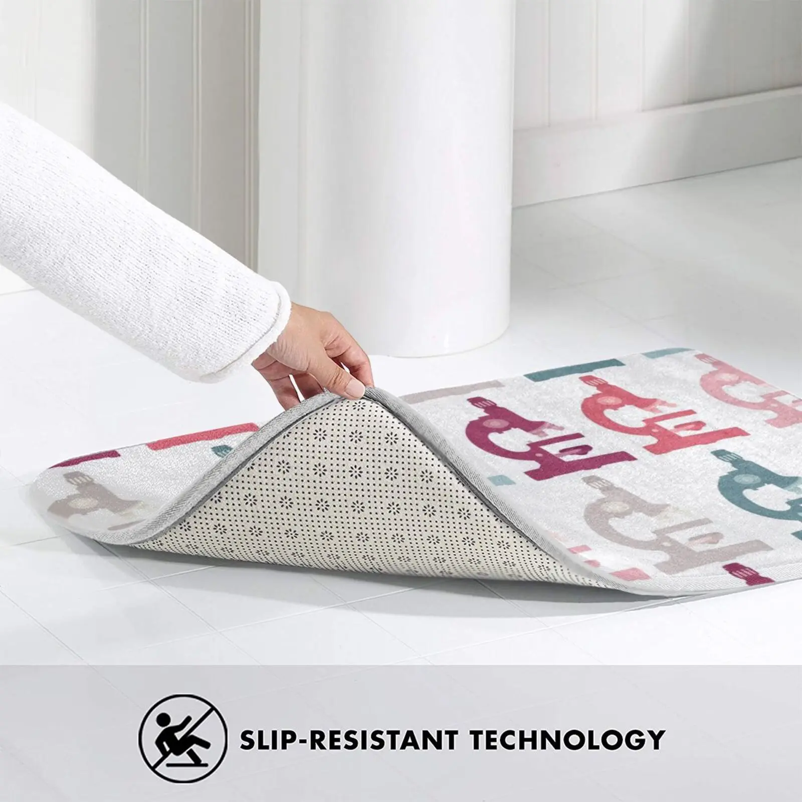 

Valentine Microscopes Carpet Mat Rug Cushion Soft Non - Slip Microscope Science Valentine S Day Love Cute Scientist