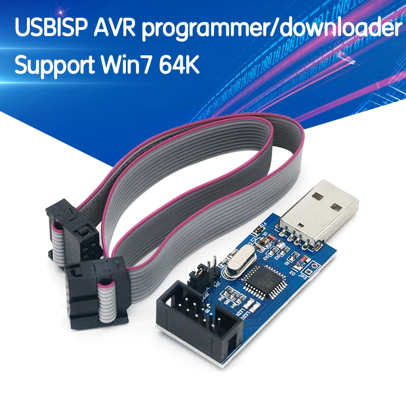 Программатор USB ISP ASP ATMEGA8 ATMEGA128 с поддержкой Win7 64K 1 шт. | Электронные компоненты и