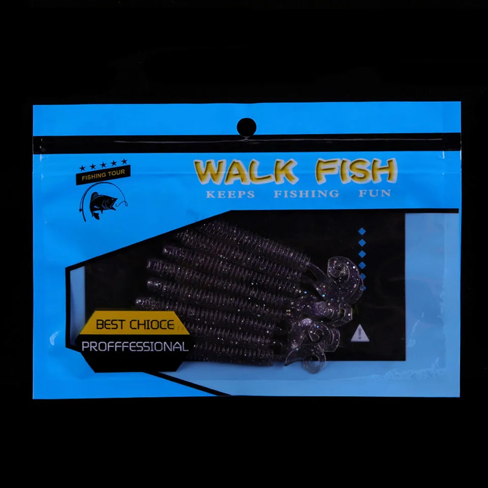 WALK FISH рыболовные воблеры джиг для червя мягкие приманки 6 см 8 10 запах с солью