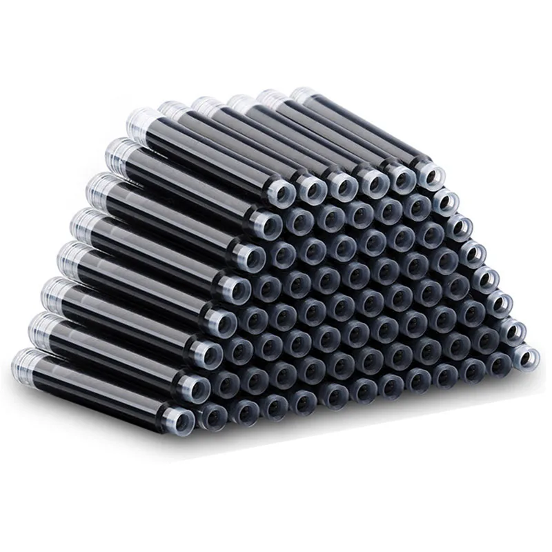 Чернильные стержни одноразовые для перьевой ручки голубые и черные чернила