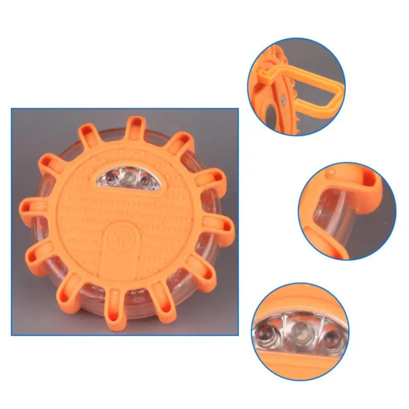 

Mini 15 LED Adsorption Emergency Safety Road Flare Flashing Ride Light Warning Light Magnetic Basear Car Bicycle Lights