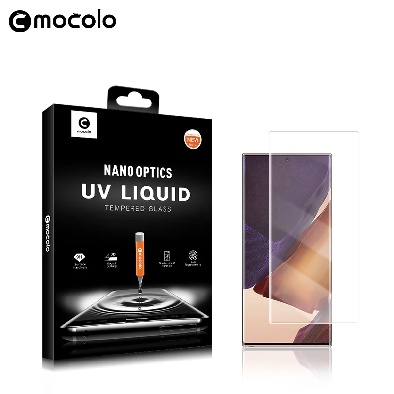 Mocolo UV жидкое олеофобное покрытие 3D 9 H Изогнутый край полное защитное стекло